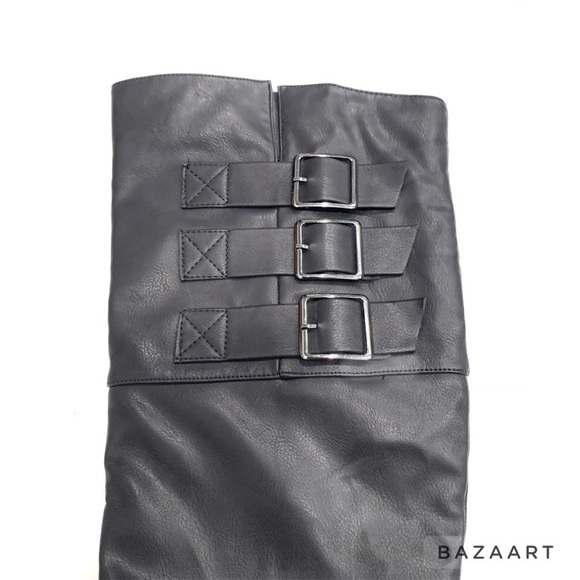 Leila Stone Knee Heigh boasts buckle Boots Sz: 7 - Picture 6 of 10